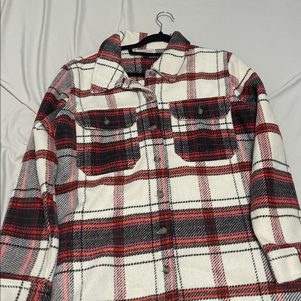 Universal Thread Plaid Shirt with Red and Black Accents